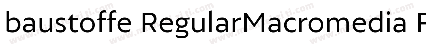 baustoffe RegularMacromedia Fontogr字体转换